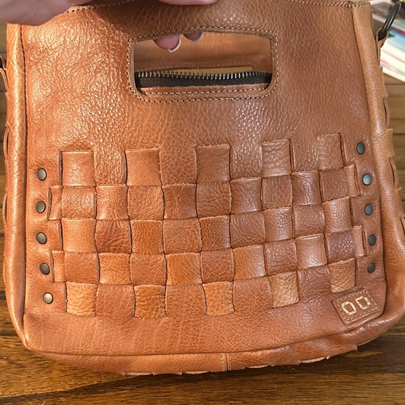 BED|STU Woven Leather Crossbody Bag in Tan - Picture 3 of 10